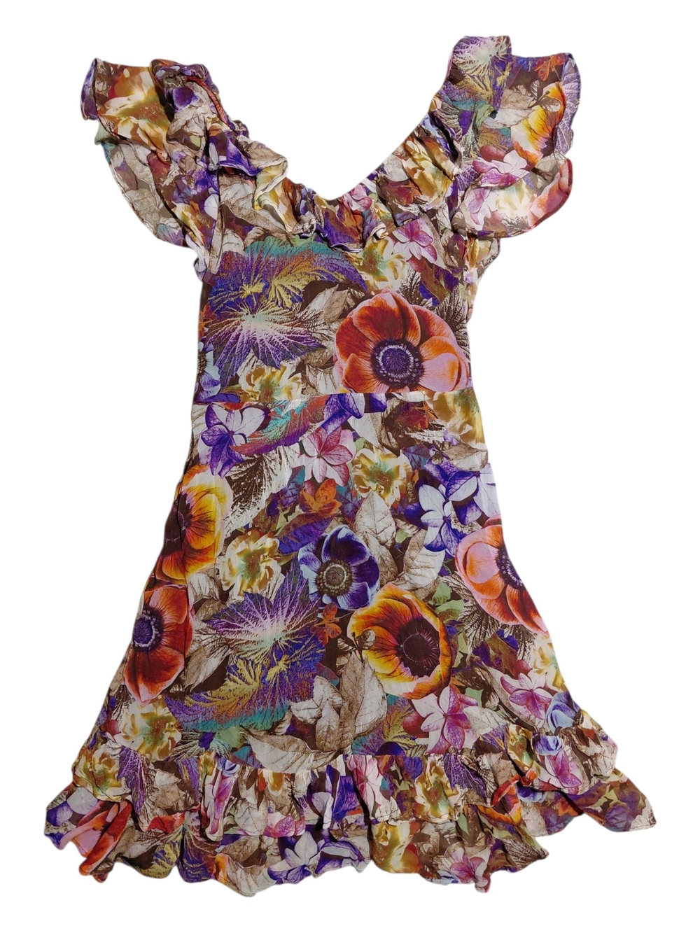 By Anthropologie Ruffled Mini Wrap Dress - Picture 2 of 12